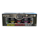 Barbecue Mafia Most Wanted BBQ Rub Pack — competition-level five-rub gift set on transparent background