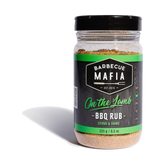 Barbecue Mafia On the Lamb BBQ Rub 235g lamb rub — front of shaker on transparent background