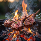Barbecue Mafia On the Lamb BBQ Rub 2kg — lamb skewers flame-grilled over coals