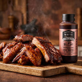 Barbecue Mafia The Fix Bourbon & Cola BBQ Sauce — sticky glazed wings and ribs