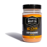 Barbecue Mafia The Oath Chip Seasoning 270g — front of jar on transparent background