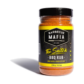 Barbecue Mafia The Snitch BBQ Rub 270g chicken rub — front of shaker on transparent background