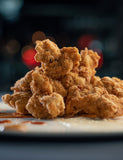 BBQ Revolution by Mitch Benjamin hardback cookbook — interior page of Char Bar smoked chicken nuggets