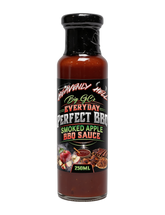 Heavenly Hell x Big GC's Everyday Perfect Smoked Apple BBQ Sauce 250ml — front of the bottle on transparent background