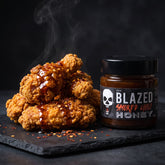 Blend Blazed Smoked Chilli Honey 250g — drizzled over crispy fried chicken