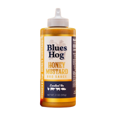 Blues Hog Honey Mustard Sauce 595g squeeze bottle — front label, transparent cutout