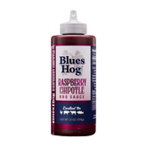 Blues Hog Raspberry Chipotle BBQ Sauce 709g squeeze bottle — front label, transparent cutout