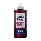 Blues Hog Raspberry Chipotle BBQ Sauce 709g squeeze bottle — front label, transparent cutout