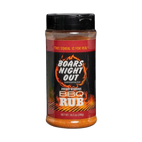 Boars Night Out BBQ Rub 298g shaker, transparent front view