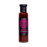 Booma's BBQ Boomtang sweet and tangy BBQ sauce 250ml, transparent bottle