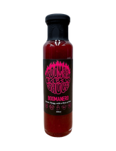 Booma's BBQ Boomenero Spicy BBQ Sauce 250ml — front of glass bottle on a transparent background