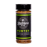 Butchers Axe Hunter Lamb and Game Rub 165g shaker, front label, product only on transparent background