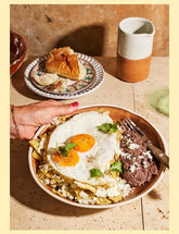 CDMX by Rosa Cienfuegos hardback cookbook — chilaquiles con huevo recipe page