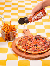 ChamCham Tiger Crunch Korean chilli salt on pizza and chips