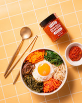 ChamCham Green Chilli Ssamjang served with bibimbap