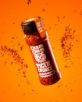 ChamCham Tiger Crunch Korean chilli salt jar open showing crunchy texture