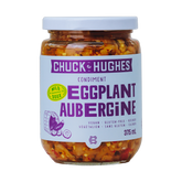Chuck Hughes Mild Eggplant Relish 375ml eggplant relish — front of jar on transparent background
