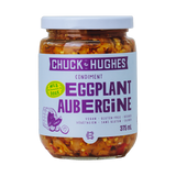 Chuck Hughes Mild Eggplant Relish 375ml eggplant relish — front of jar on transparent background