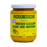 Chuck Hughes Mild Mustard Coleslaw 375ml mustard slaw relish — front of jar on transparent background