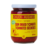 Chuck Hughes Mild Sun-Dried Tomato Spread 375ml tomato spread — front of jar on transparent background