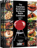 Complete Australian Barbecue Kettle Cookbook by McDonald & Kirkwood hardback cookbook — front cover, red kettle