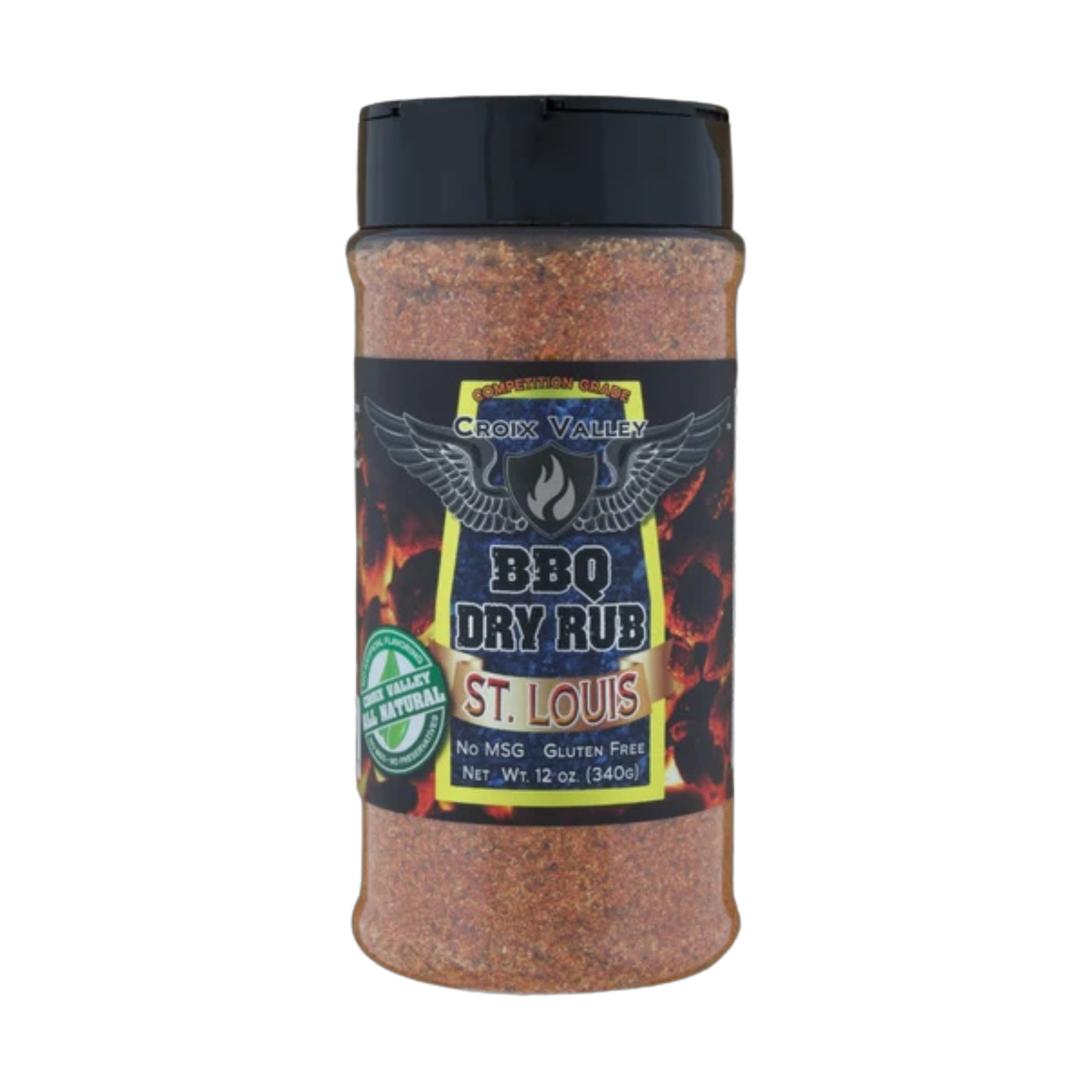 CROIX VALLEY: St. Louis BBQ Dry Rub | St. Louis-Style BBQ Rub | 340g (12oz) Shaker