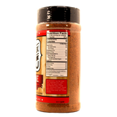 Elk Creek Beef Shake Steak Seasoning 340g seasoning, left side label detail, transparent background