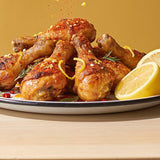 Citrus-crusted chicken drumsticks seasoned with Ember Republic Leopard Veldfire Citrus