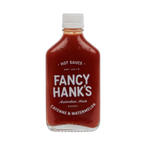 Fancy Hank's Cayenne & Watermelon Hot Sauce 200ml bottle - mild Australian hot sauce for oysters
