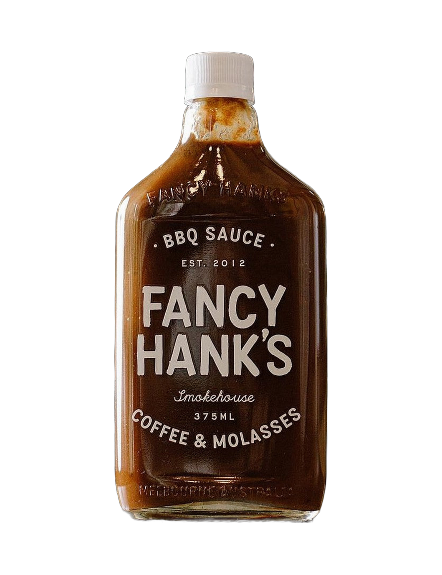 Fancy Hank's Coffee & Molasses BBQ Sauce 330ml bottle - silver medal Australian brisket sauce