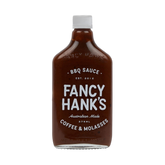 Fancy Hank's Coffee & Molasses BBQ Sauce 330ml bottle - silver medal Australian brisket sauce