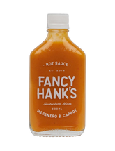 Fancy Hank's Habanero & Carrot Hot Sauce 200ml bottle - hot Australian habanero sauce