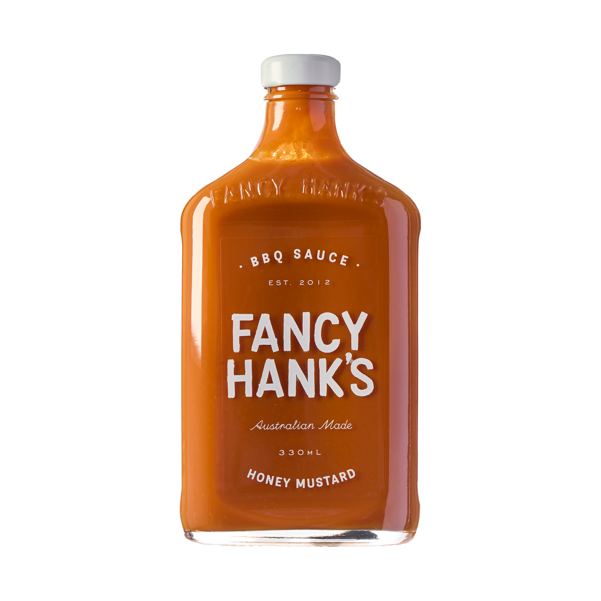 Fancy Hank's Honey Mustard BBQ Sauce 330ml bottle - Australian mustard BBQ sauce