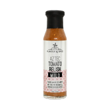 Flavour & Spice Aztec Tomato Relish 250ml sun-dried tomato relish — front of bottle on transparent background