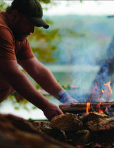 Food by Fire by Derek Wolf hardback cookbook — Getting Started: Respecting the Flame chapter opener