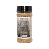 Four Monkeys BBQ Home Base Rub 300g barbecue seasoning — alternate label view, transparent background