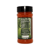Four Monkeys BBQ Pork Rub 240g barbecue rub — alternate label view, transparent background
