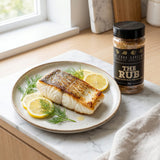 Four Saucemen The Rub - pan-seared white fish fillet with lemon and dill
