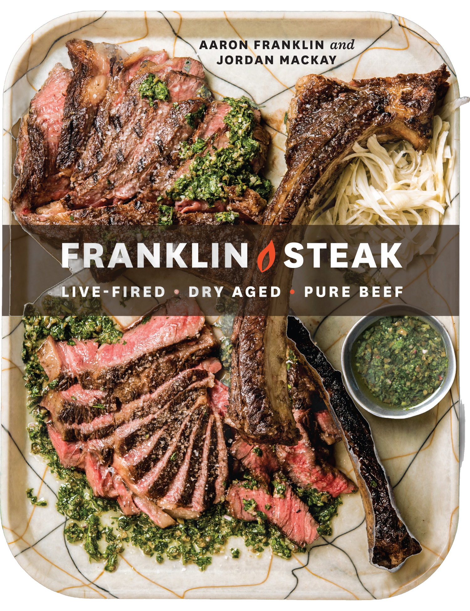 Franklin Steak by Aaron Franklin & Jordan Mackay hardback cookbook — front cover