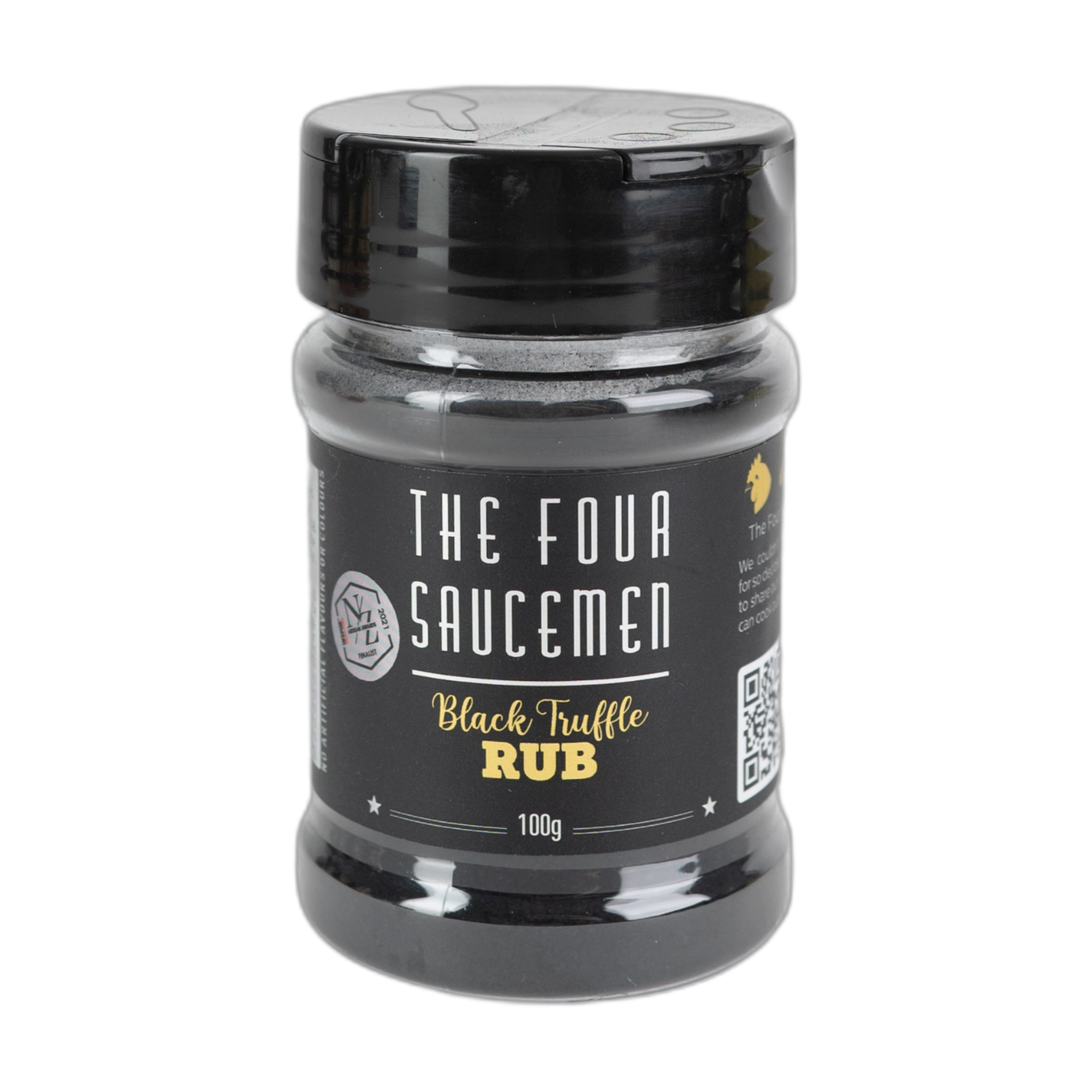 Four Saucemen The Black Truffle Rub 100g, front of jar