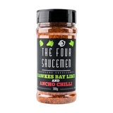 Four Saucemen Hawkes Bay Lime and Ancho Chilli Rub 300g, front of jar