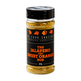 Four Saucemen Jalapeno and Sweet Orange Rub 300g, front of shaker