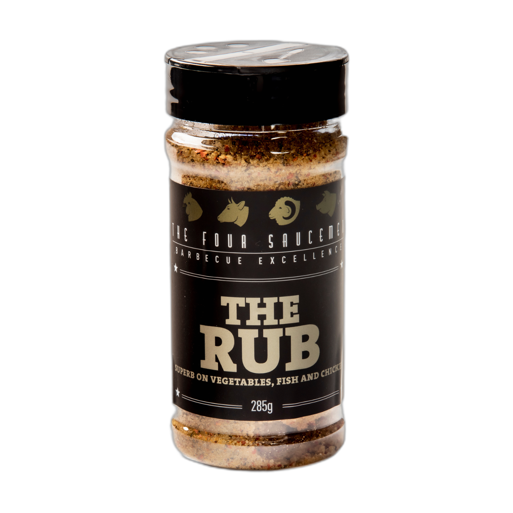 Four Saucemen The Rub 285g all-purpose seasoning, front of jar