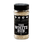 Four Saucemen The White Rub 300g all-purpose BBQ rub, front of shaker