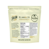 Smokes Seasoning Garlic Jalapeño Ranch Seasoning Mix 250g pouch, back with dip recipe and ingredients - official product photography