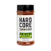 Hardcore Carnivore Chilli Lime rub 340g shaker, front of pack on transparent background