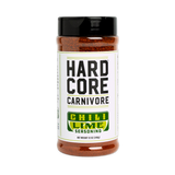 Hardcore Carnivore Chilli Lime rub 340g shaker, front of pack on transparent background