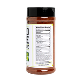 Hardcore Carnivore Chilli Lime rub, nutrition information side of pack