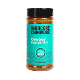 Hardcore Carnivore Cowboy Butter Mix 255g — front of shaker on transparent background