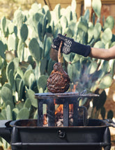 Prime Cuts by Jess Pryles hardback cookbook — page for smoked and seared tomahawk steaks